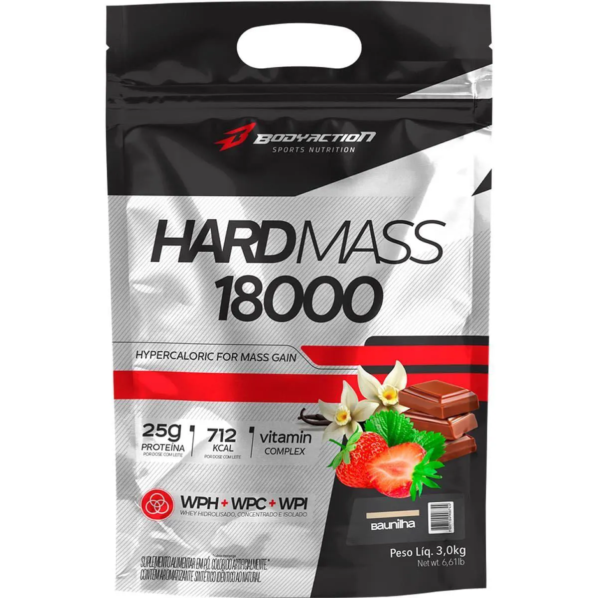 Suplemento Body Action Hard Mass 18000 Baunilha 3kg