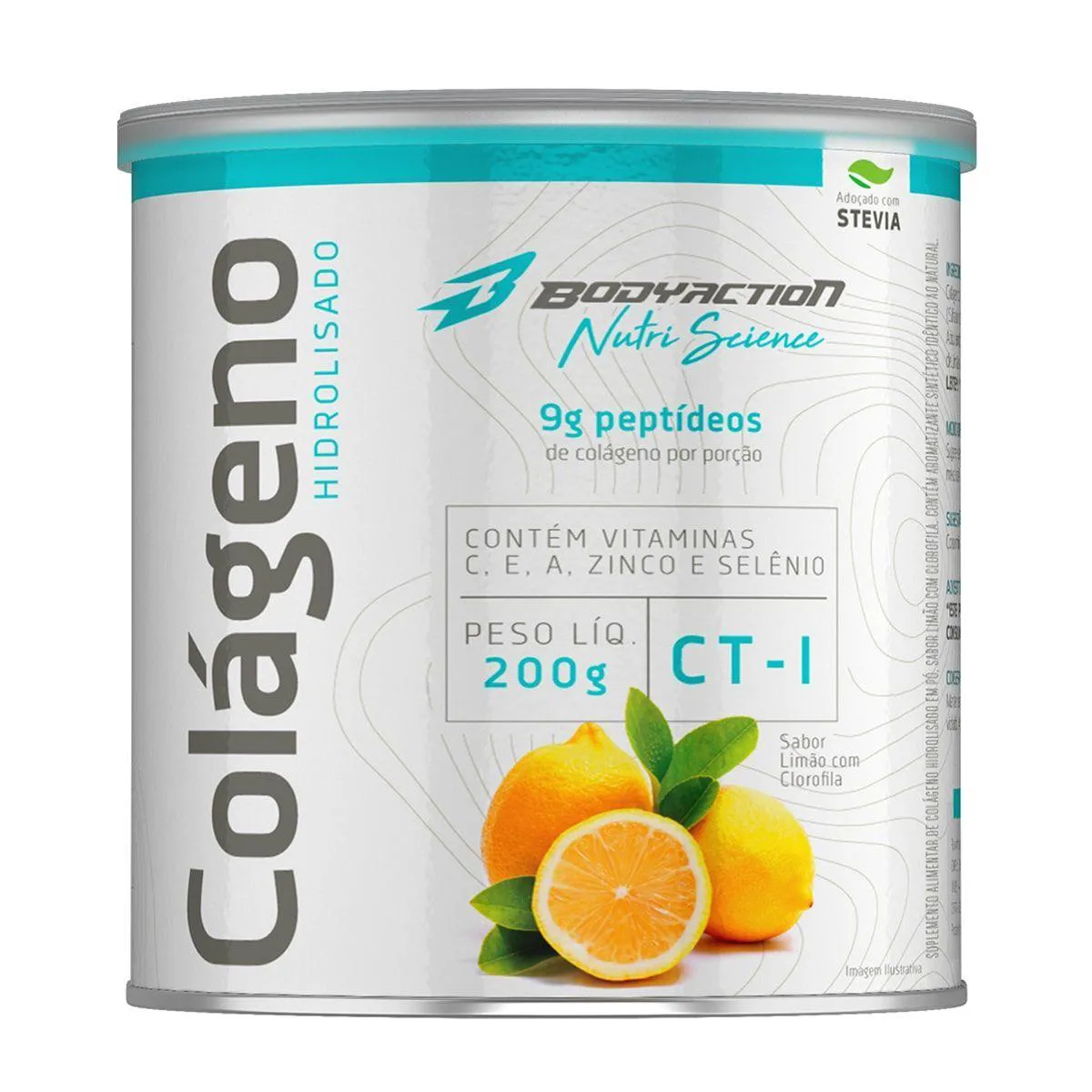 Colágeno Hidrolisado Nutri Science - 200G Limão com Clorofila - Bodyaction