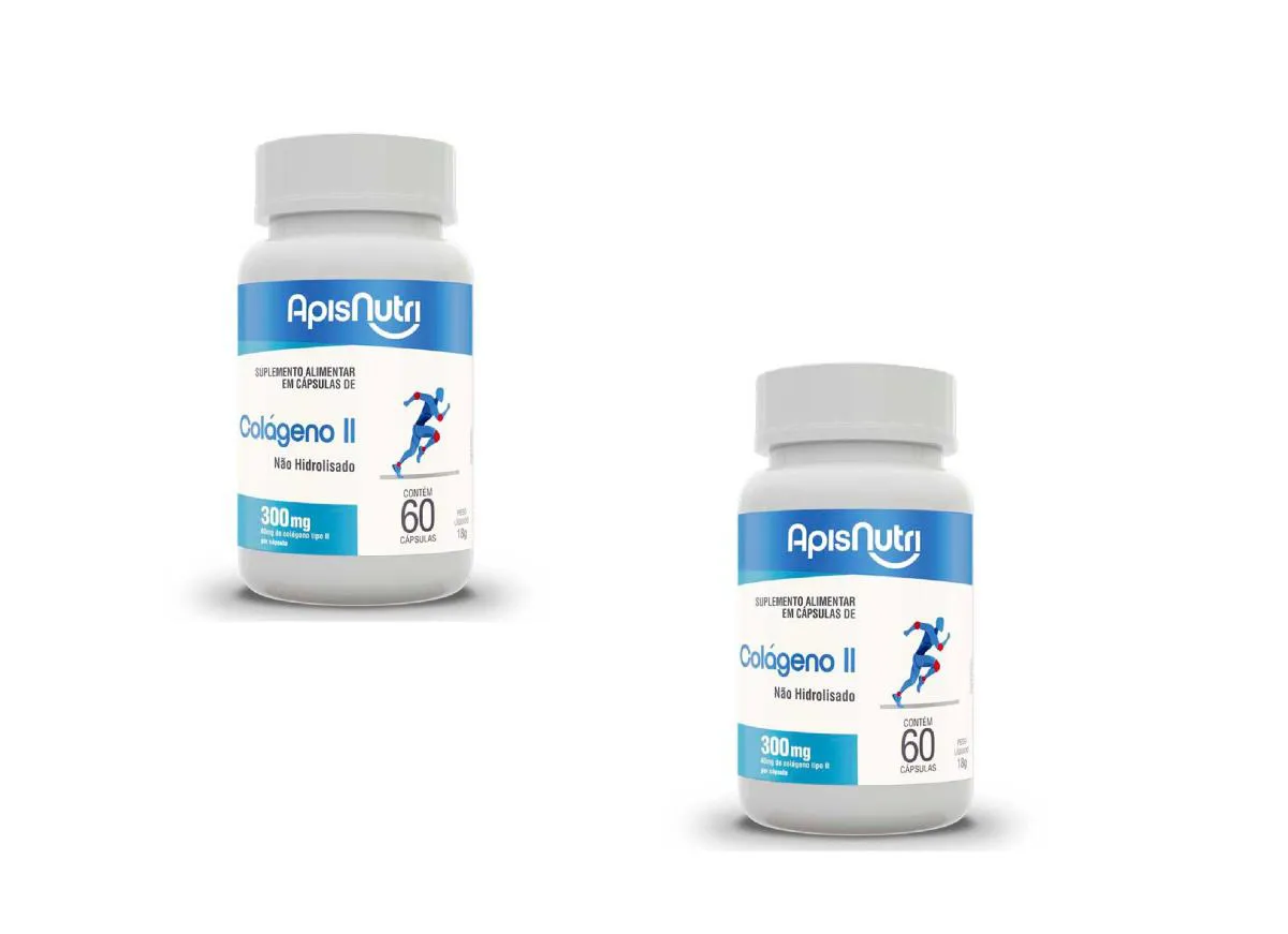 Kit 2 Colageno Ii Não Hidrolisado com 60caps - Apisnutri