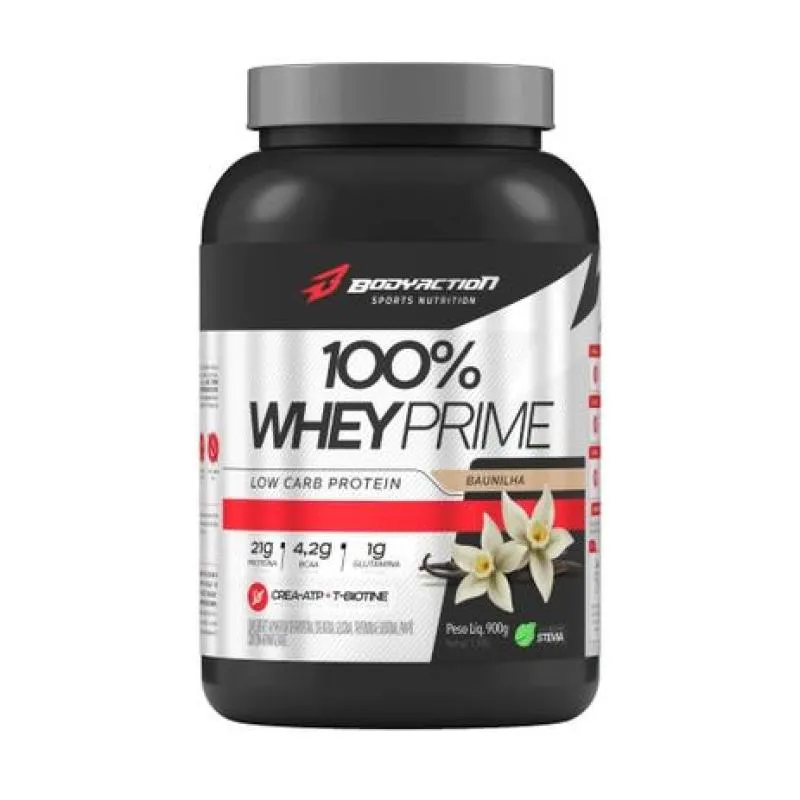 Whey Protein Body Action 100% Whey Prime Baunilha 900g