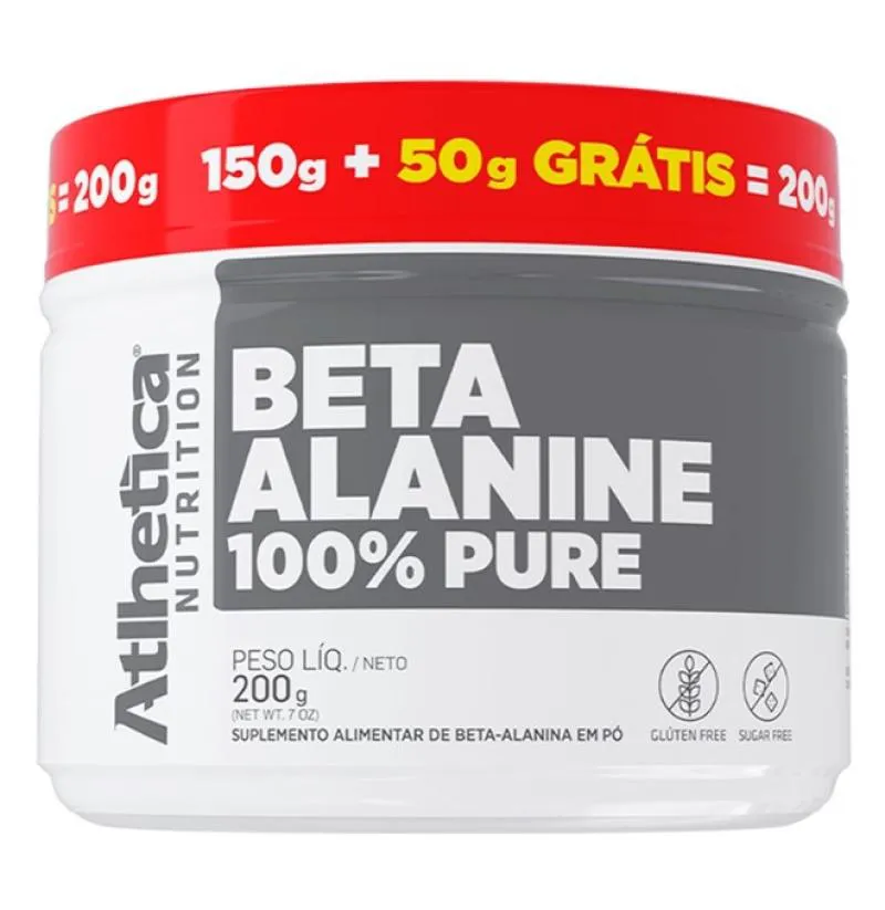 Pré-treino Athletica Nutrition Beta Alanina 100% Pure 150g + 50g Grátis
