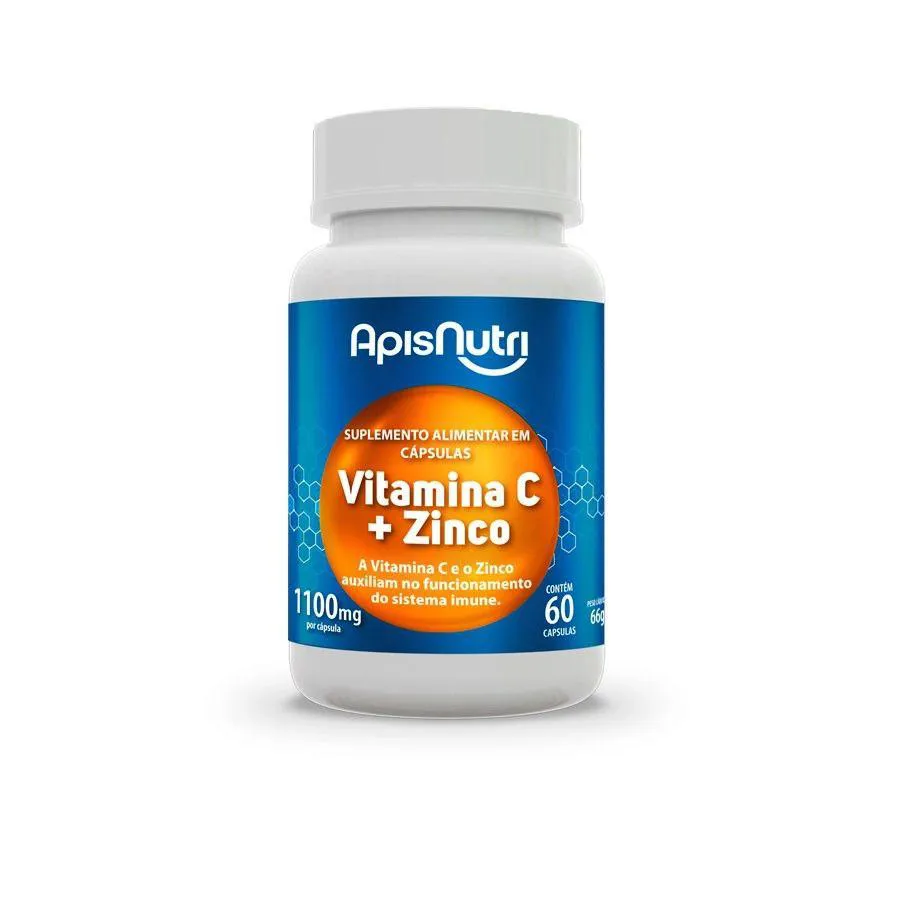 Vitamina C + Zinco 1100mg (60 Cápsulas) - Padrão: Único