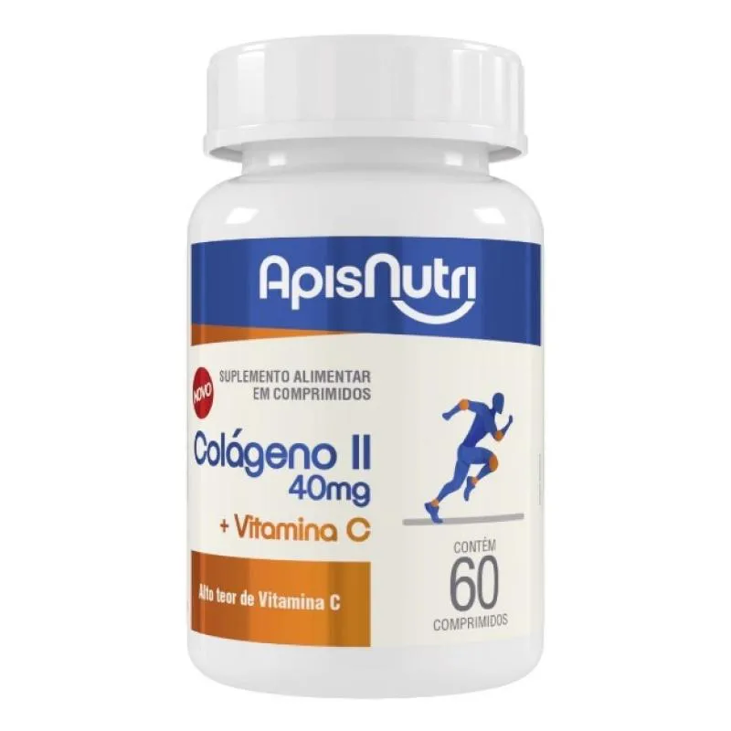 Colágeno Tipo Ii + Vitamina C 500mg (60 Cápsulas) - Padrão: Único