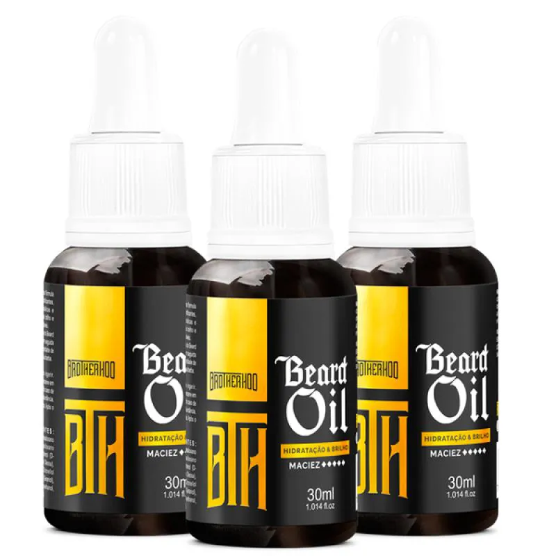 Kit 03 Óleo para Barba - Beard Oil Bth 30ml