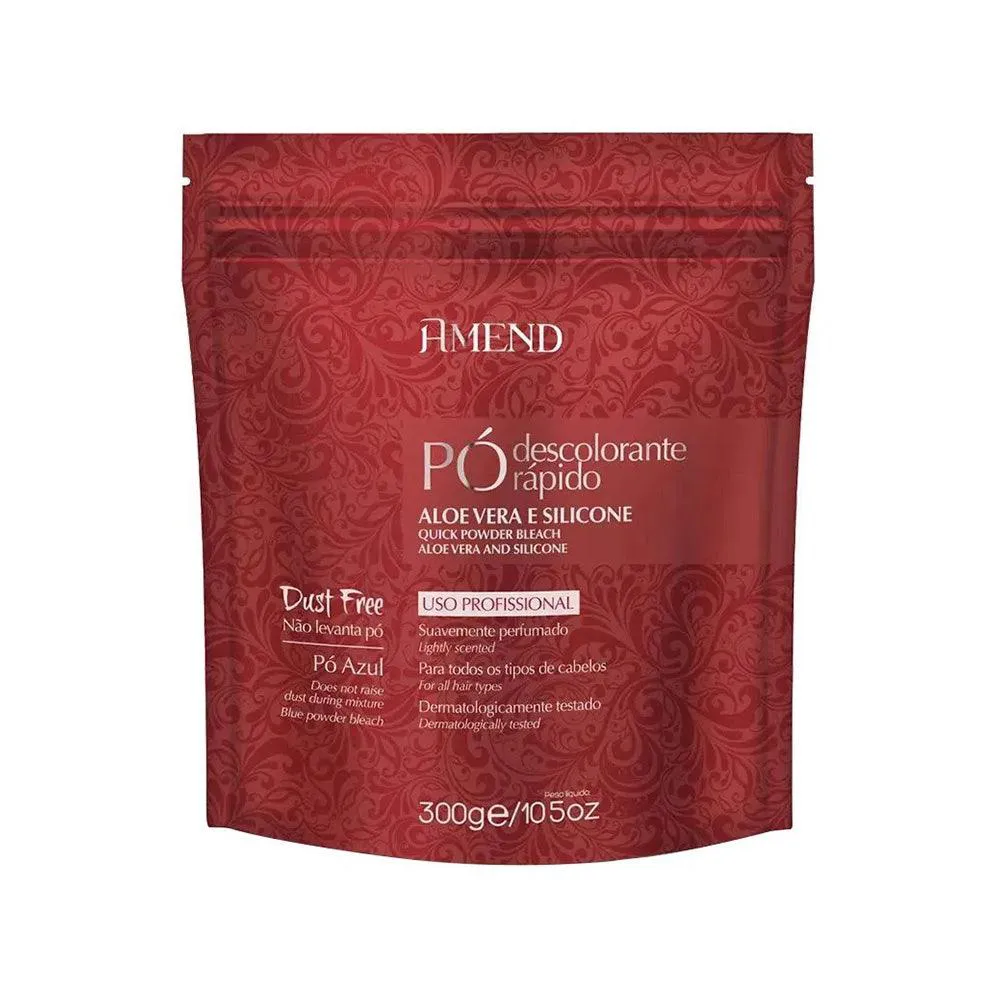 Pó Descolorante Amend Aloe e Silicone Vermelho 300g