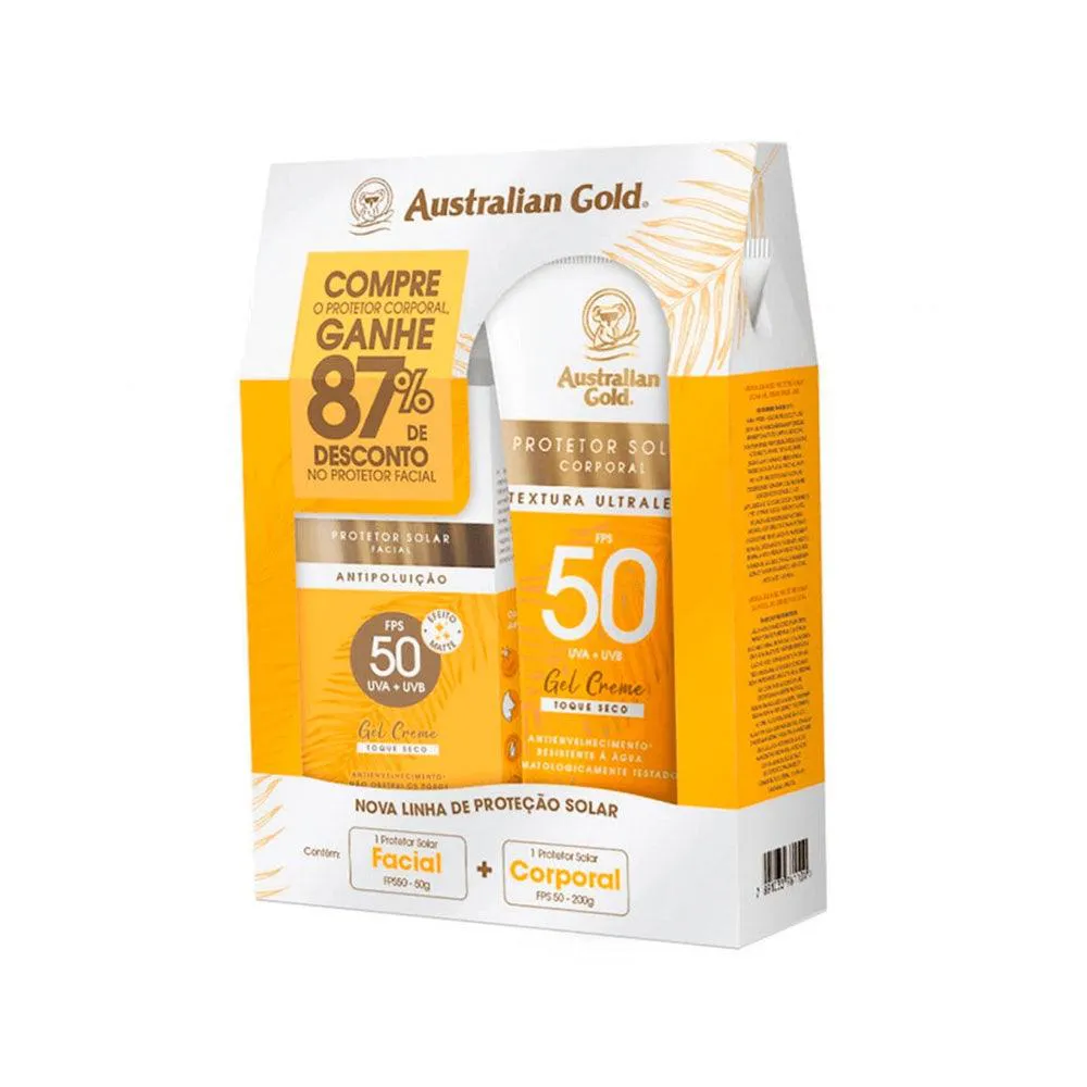 Protetor Solar Austalian Gold 200gr Facial 50gr Fps50