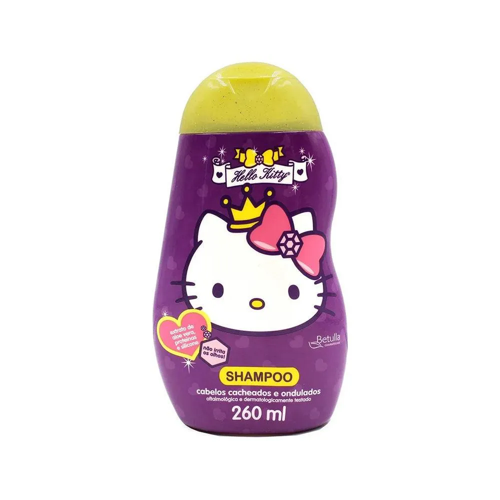 Shampoo Infantil Hello Kitty Cabelos Cacheados e Ondulados 260ml