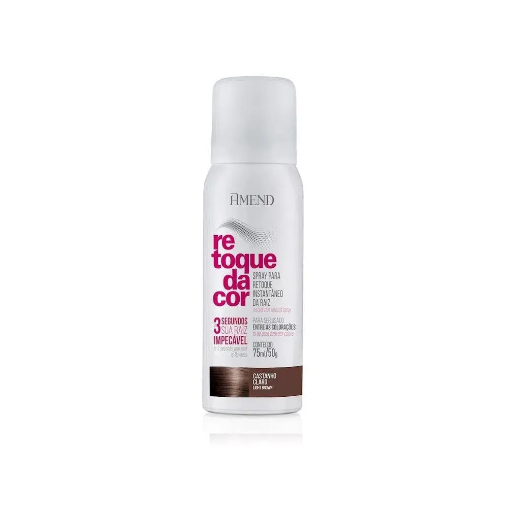 Spray Retoque de Raiz Amend Castanho Claro 75ml