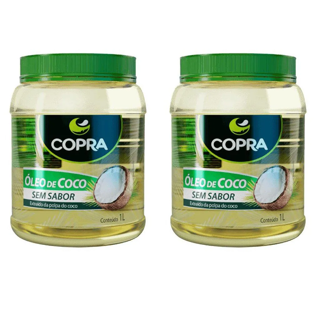 Kit 2uni Óleo de Coco (sem Sabor) 1 Litro - Copra
