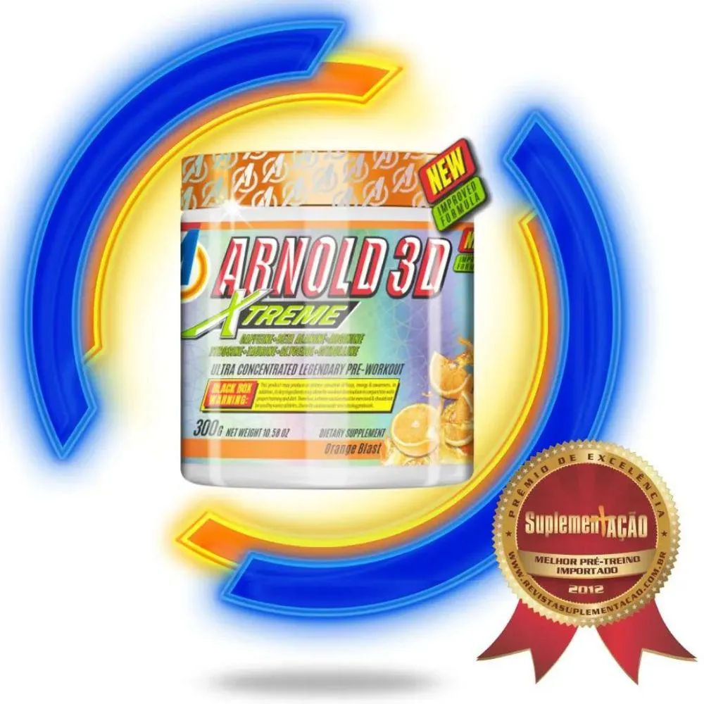 Pre Treino Arnold 3d Xtreme - 300g - Arnold Nutrition Laranja