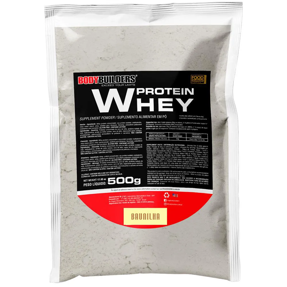 Whey Protein 500g (refil) – Bodybuilders Chocolate