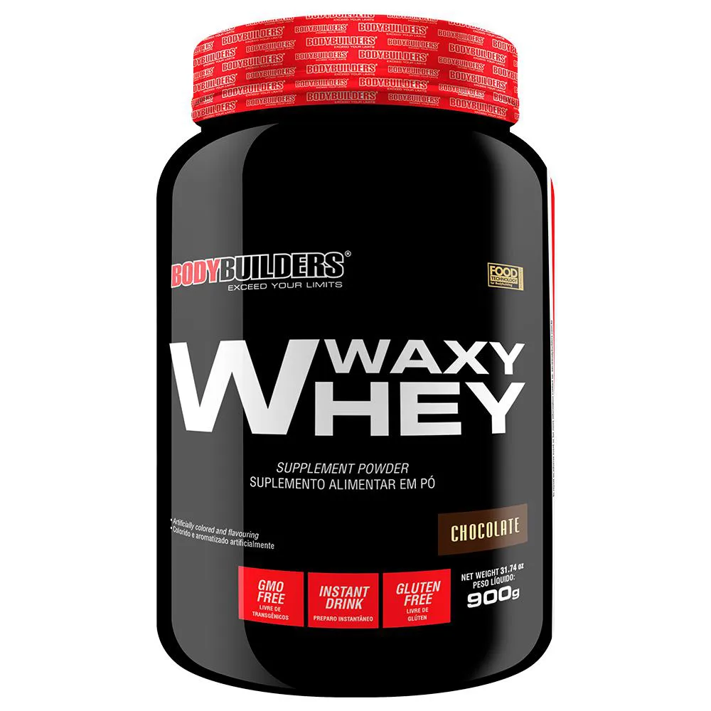 Whey Protein Waxy Whey Pote 900g - Suplemento para Definição e Performance - Bodybuilders Morango