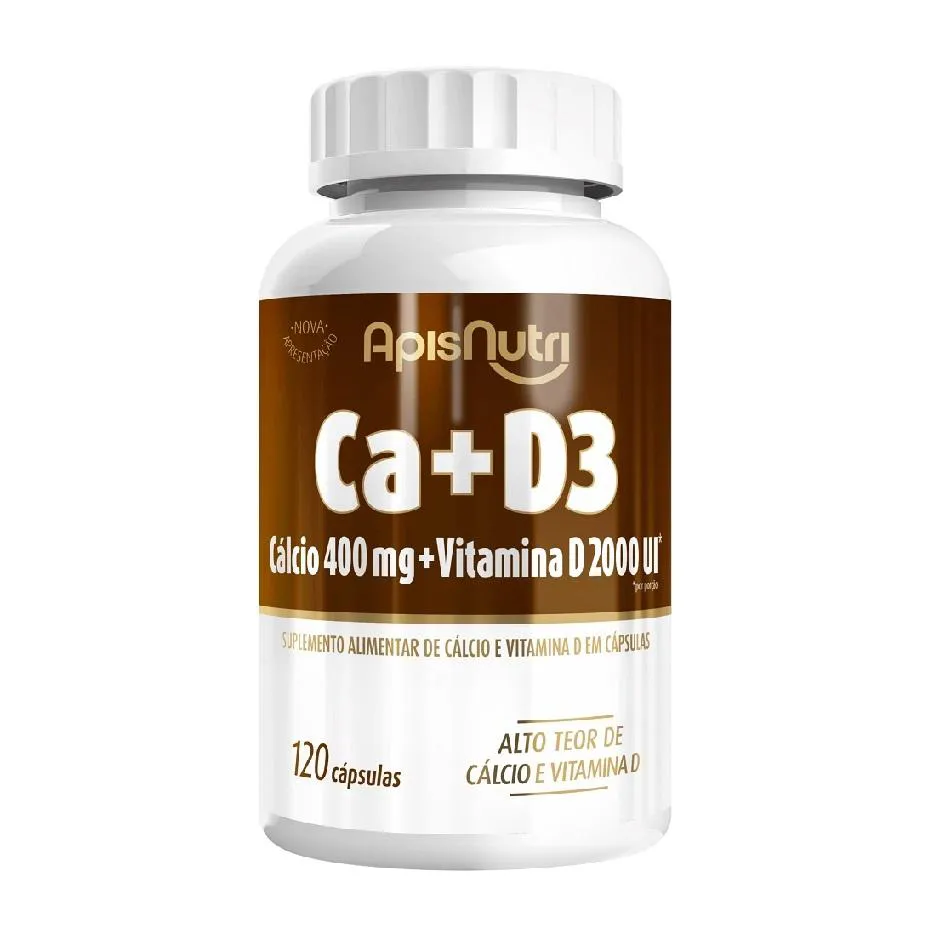 Cálcio + Vitamina D3 - 450mg (120 Cápsulas) - Padrão: Único