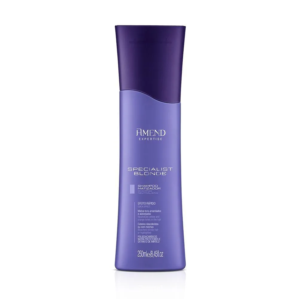 Shampoo Matizador Amend Speciali Blond Neutralização de Tons Amarelados 250ml