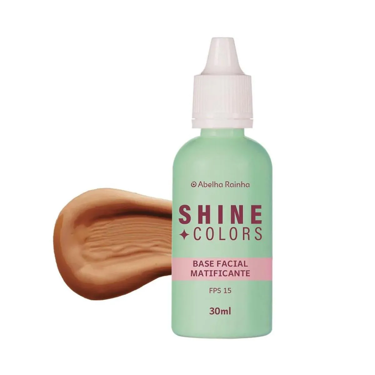 Base Líquida Matificante Fps 15 Terra Shine Colors Abelha Rainha 30ml