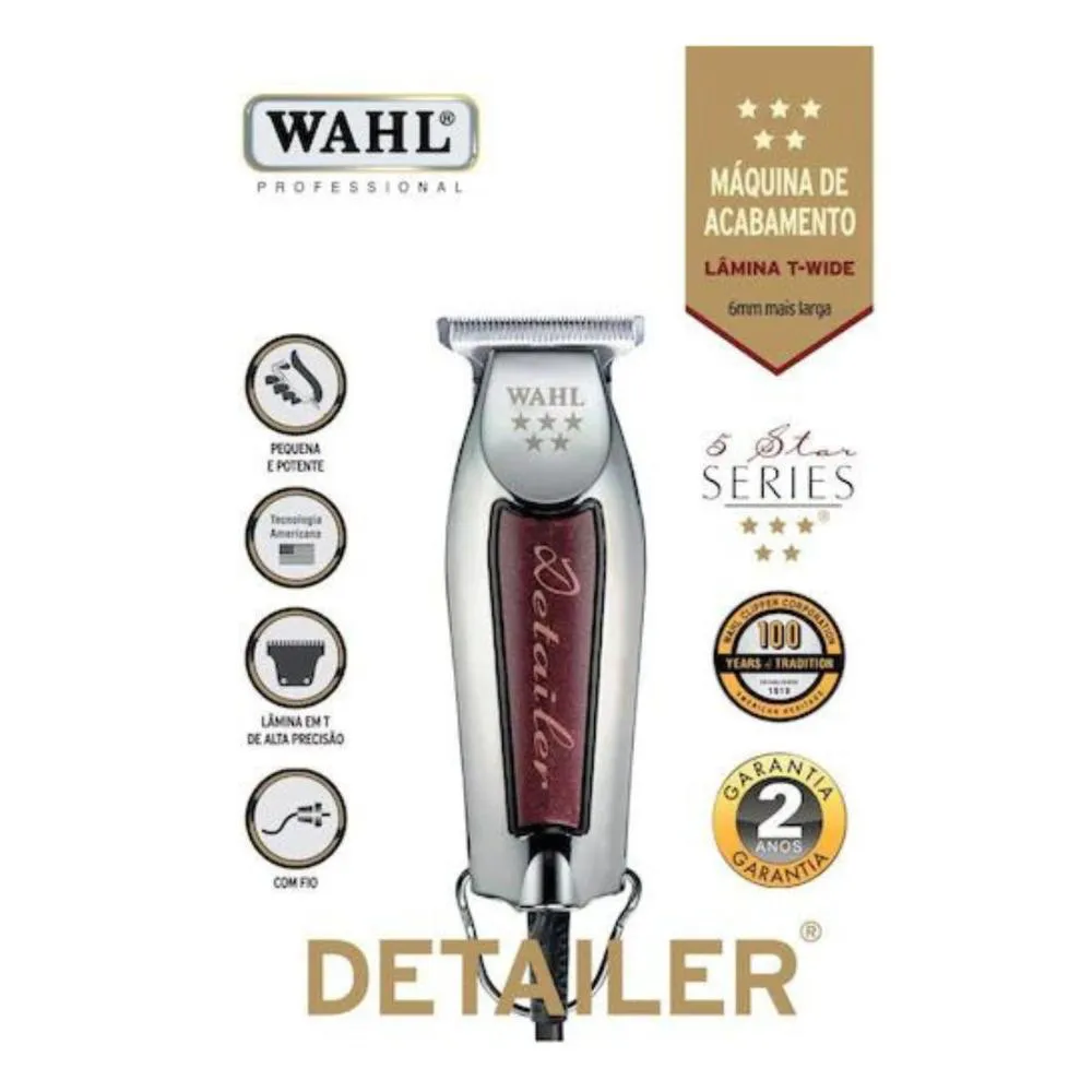 Máquina de Acabamento Wahl Detailer com Fio Bivolt