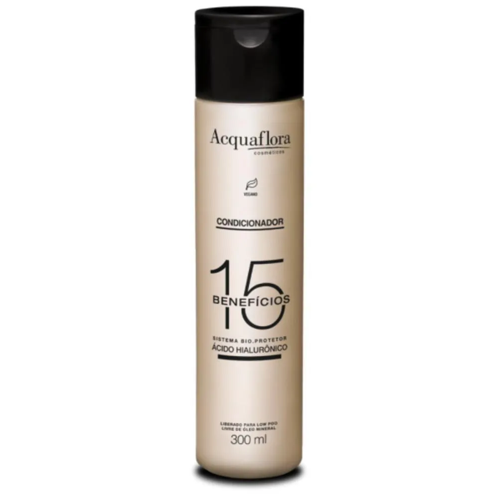 Condicionador Acquaflora 15 Benefícios Hidratação de Longa Duração 300ml