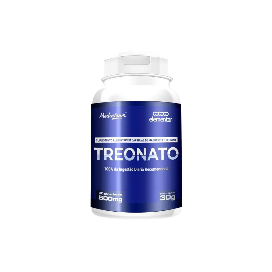 Treonato de Magnésio 60 cápsulas Medinfarm Incolor sem Sabor