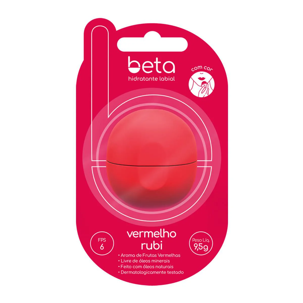 Hidratante Labial Beta Vermelho Rubi 9,5g