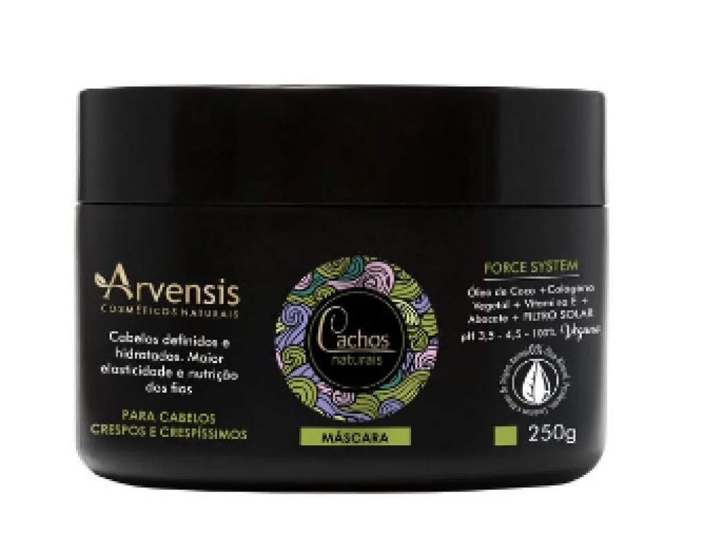 Máscara Cachos Naturais Crespos e Crespíssimos 250G - Arvensis
