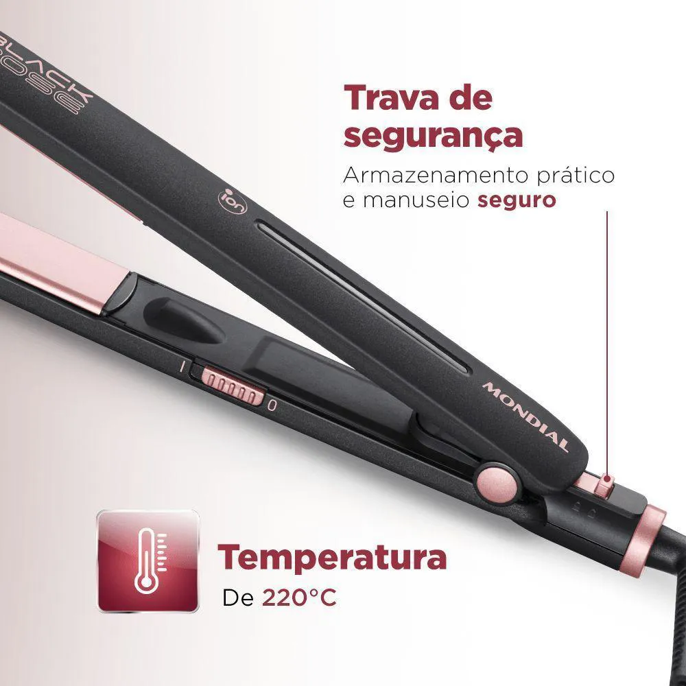 Prancha Alisadora Black Rose P-27 Biv