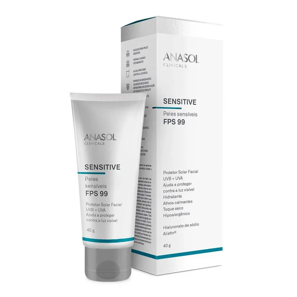 Anasol Protetor Solar Facial Sensitive Fps 99 40g