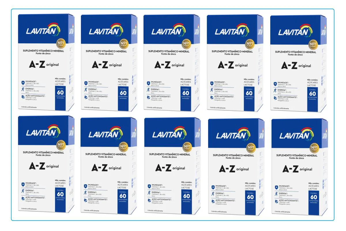 Kit 10 Lavitan A-z Original Suplemento com 60 cápsulas - Cimed