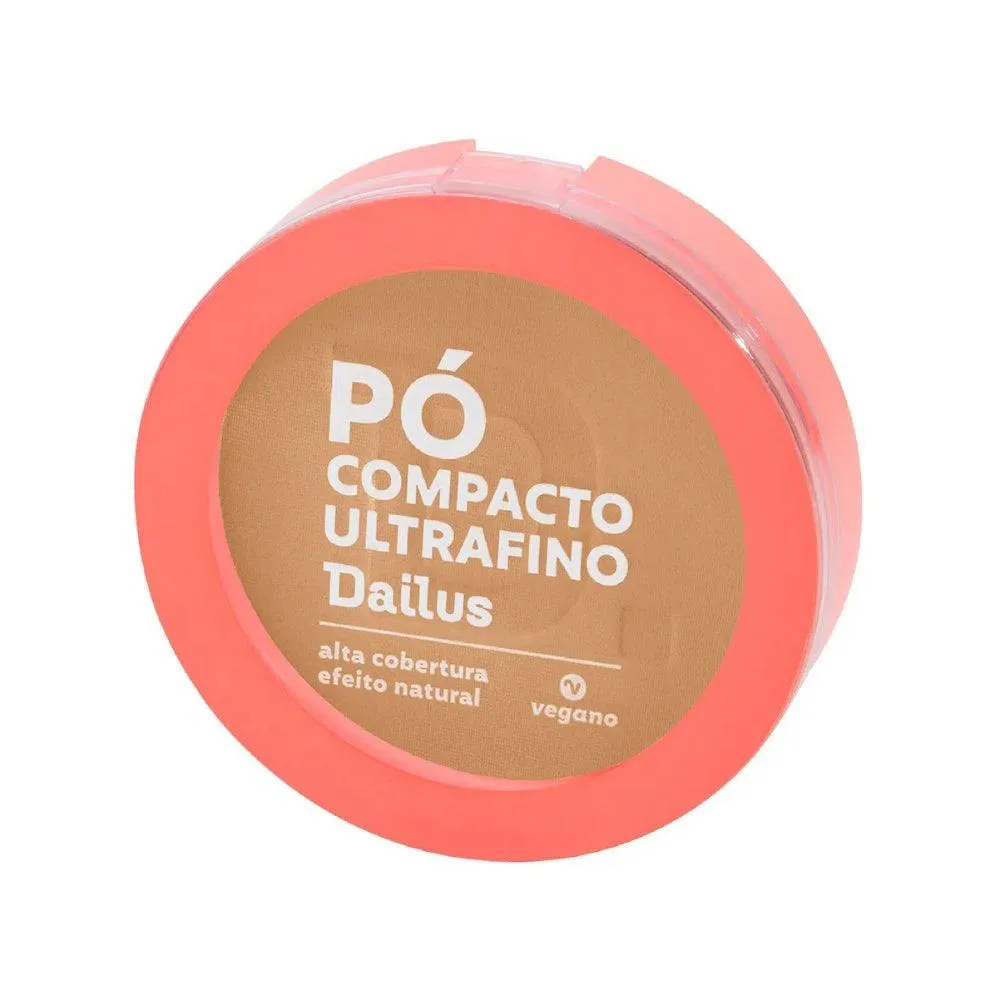 Pó Compacto Ultrafino Dailus Vegano D4 Claro