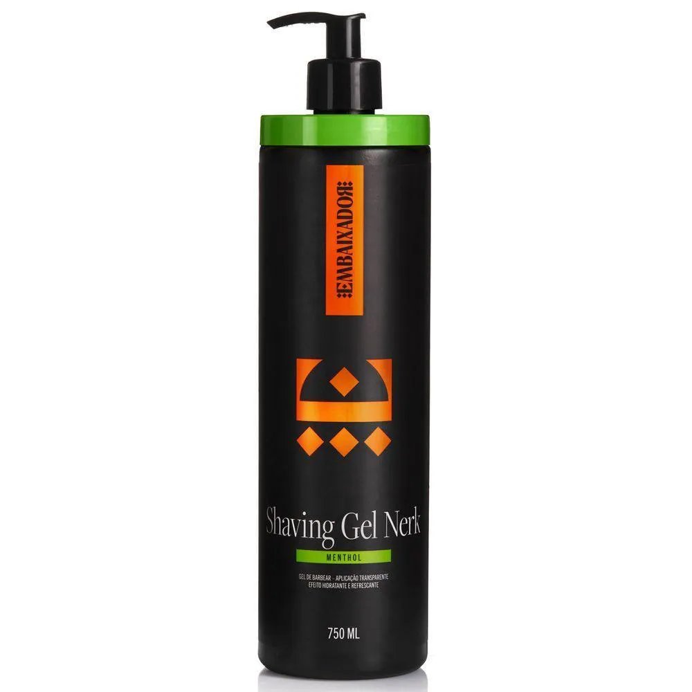 Grooming Capilar Nerk + Shaving Gel Nerk Menthol Embaixador 750ml