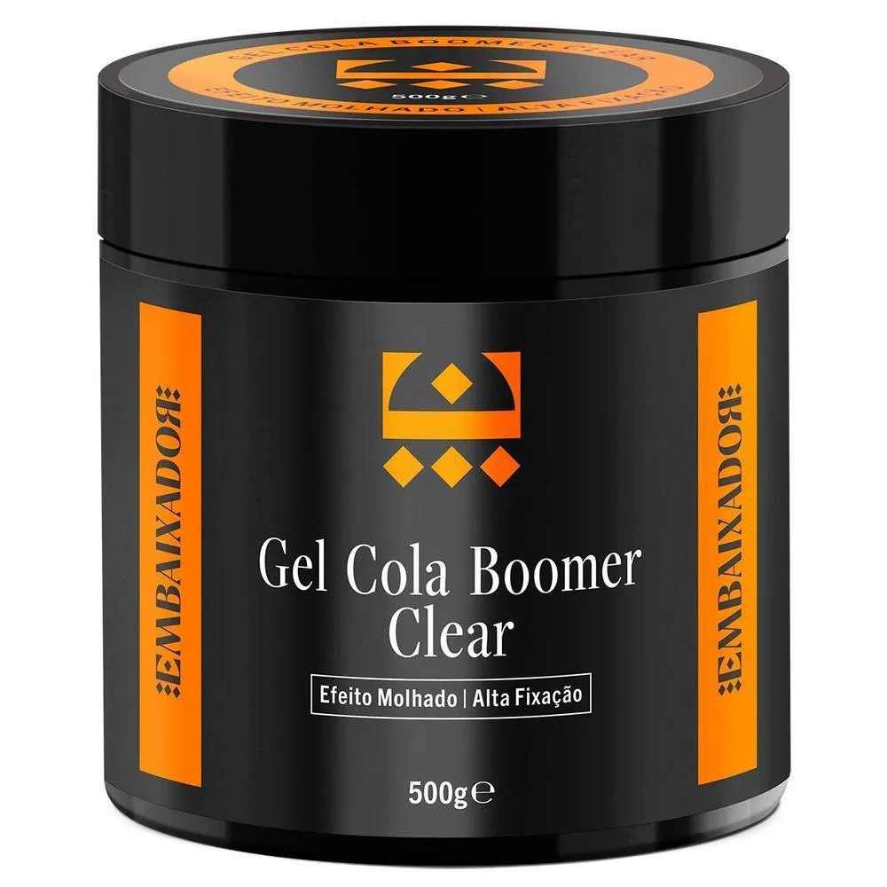 Kit 06 Gel Cola Boomer Clear Embaixador 500g
