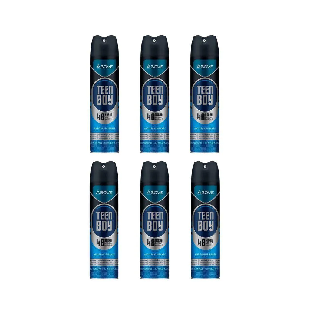 Desodorante Aero Above 150ml Masc Teen Boy - Kit C/ 6un