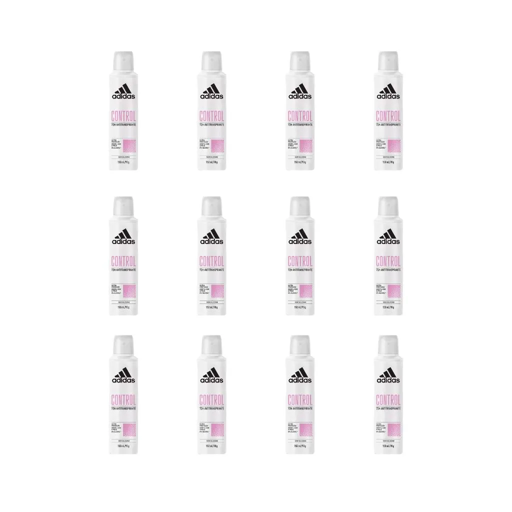 Desodorante Aero Adidas 150ml Fem Control - Kit C/12un