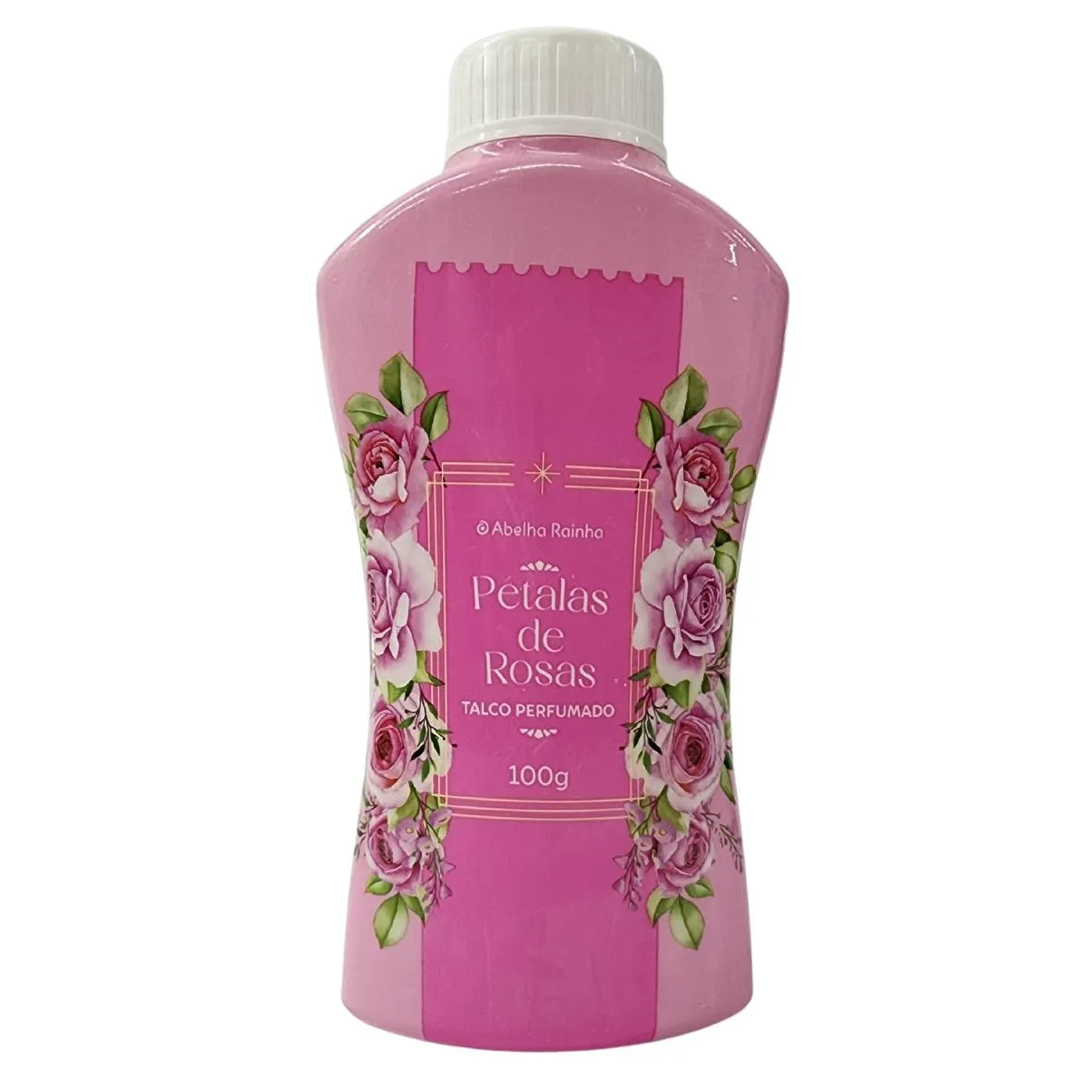 Talco Perfumado Multiuso Pétalas de Rosas Abelha Rainha 100g