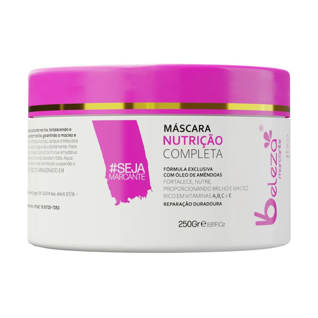 Mascara Capilar Beleza Marcante Nutrição Completa 250g