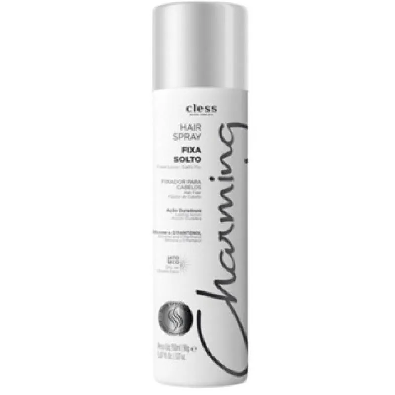 HAIR CHARMING FIXADOR CAPILAR FIXA SOLTO JATO SECO FIXAçãO NORMAL 150ML CLESS