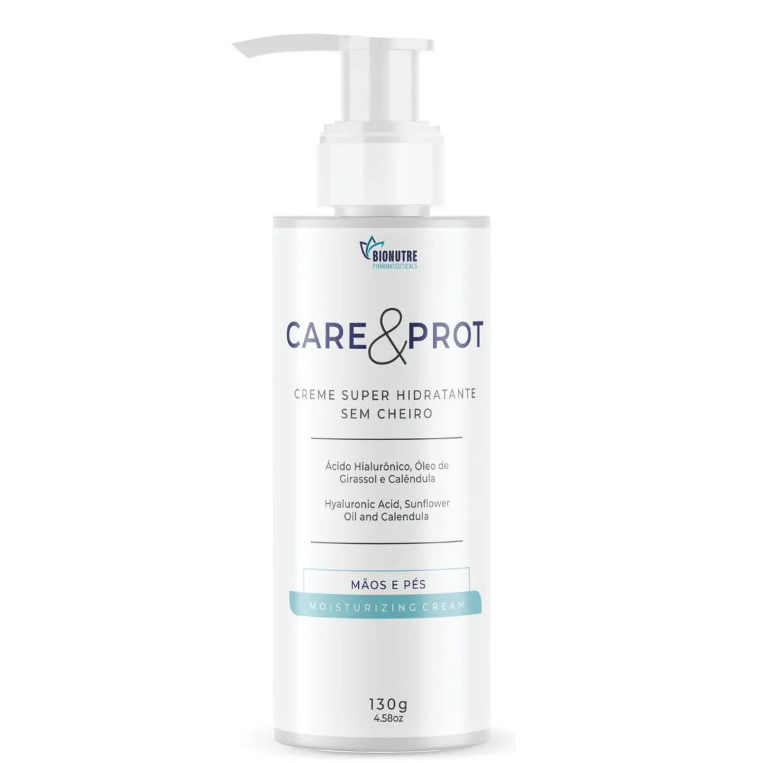 Creme Super Hidratante Pés e Mãos Sem Cheiro 130g Care&prot Bionutre Pharmaceuticals - Quimioterapia
