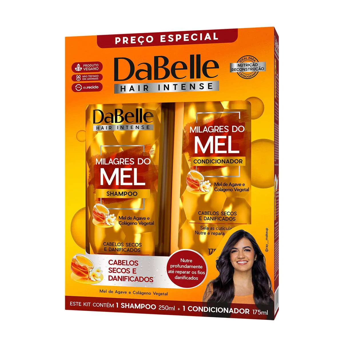 Kit DaBelle Milagres do Mel Shampoo 250ml + Condicionador 175ml