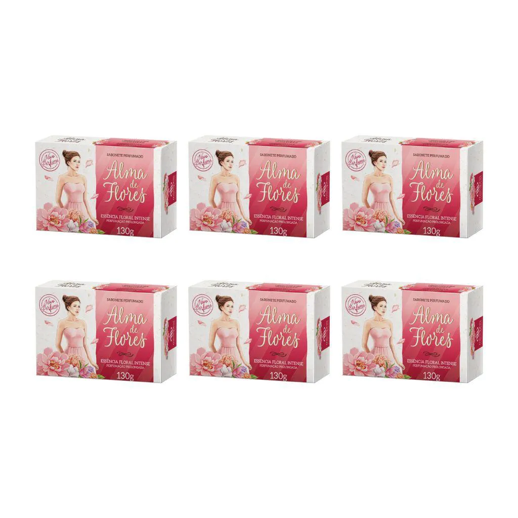 Sabonete Alma de Flores 130g Floral Intense - Kit C / 6un