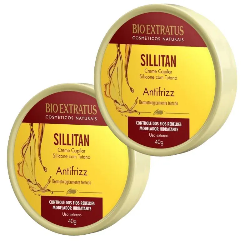 Kit 2 Creme Capilar Sillitan Antifrizz 40G Bio Extratus