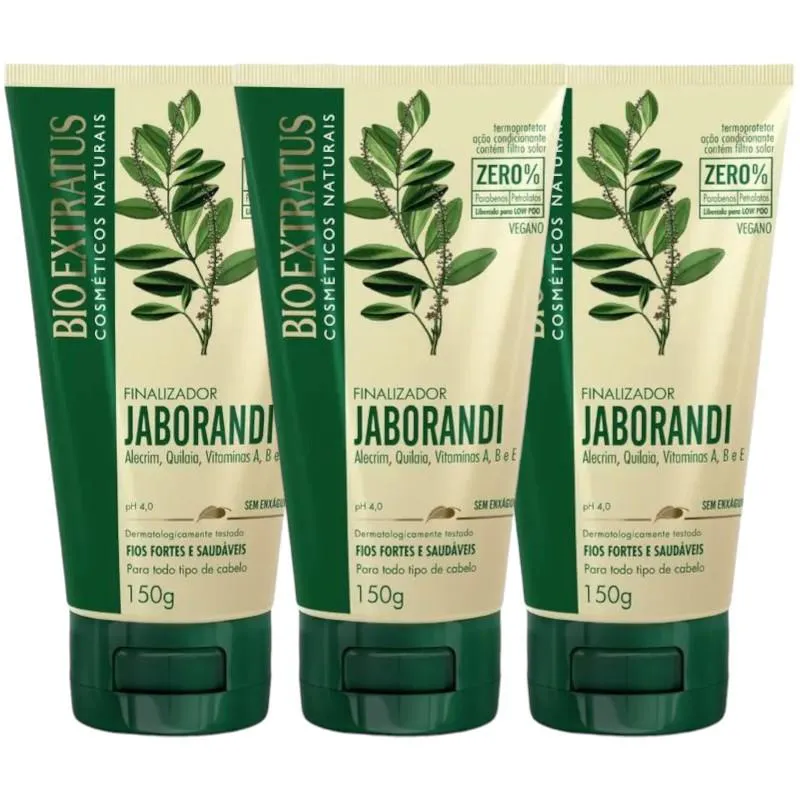 Kit 3 Finalizador Jaborandi Revitalizante 150 G Bio Extratus