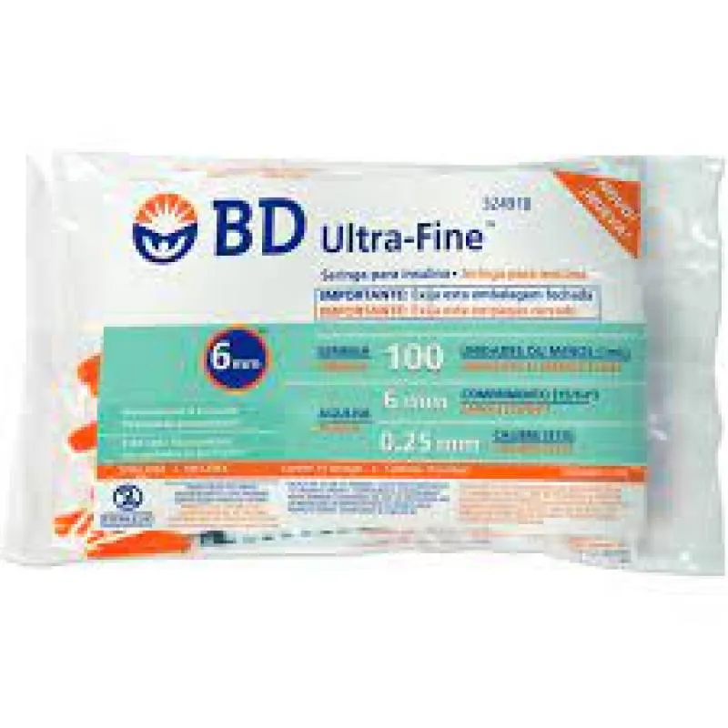 Seringa para Insulina Bd Ultra-fine 6mm 100ui com 10 Uni