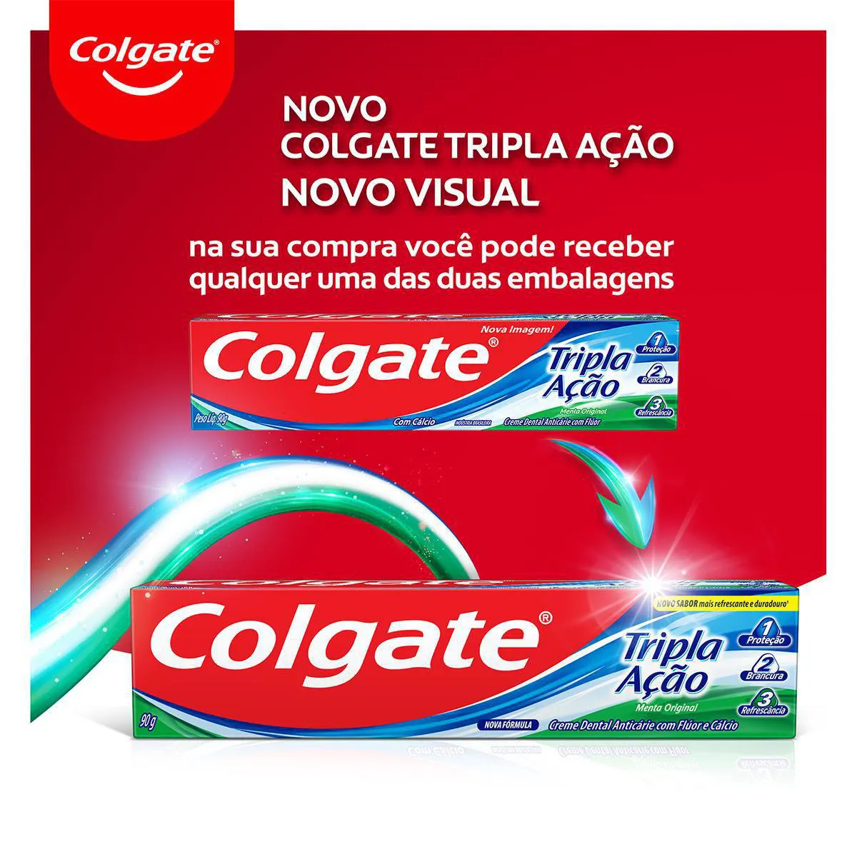 Creme Dental Colgate Tripla Ação Anticárie Menta Original 90g