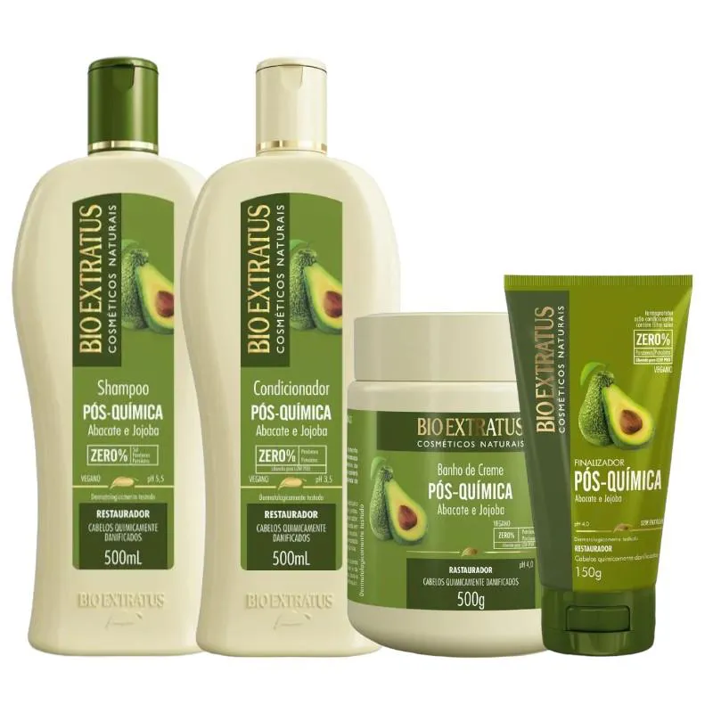 Kit 1 Shampoo 1 Condicionador 1 Banho Creme 500Ml 1 Finalizador 150 Ml