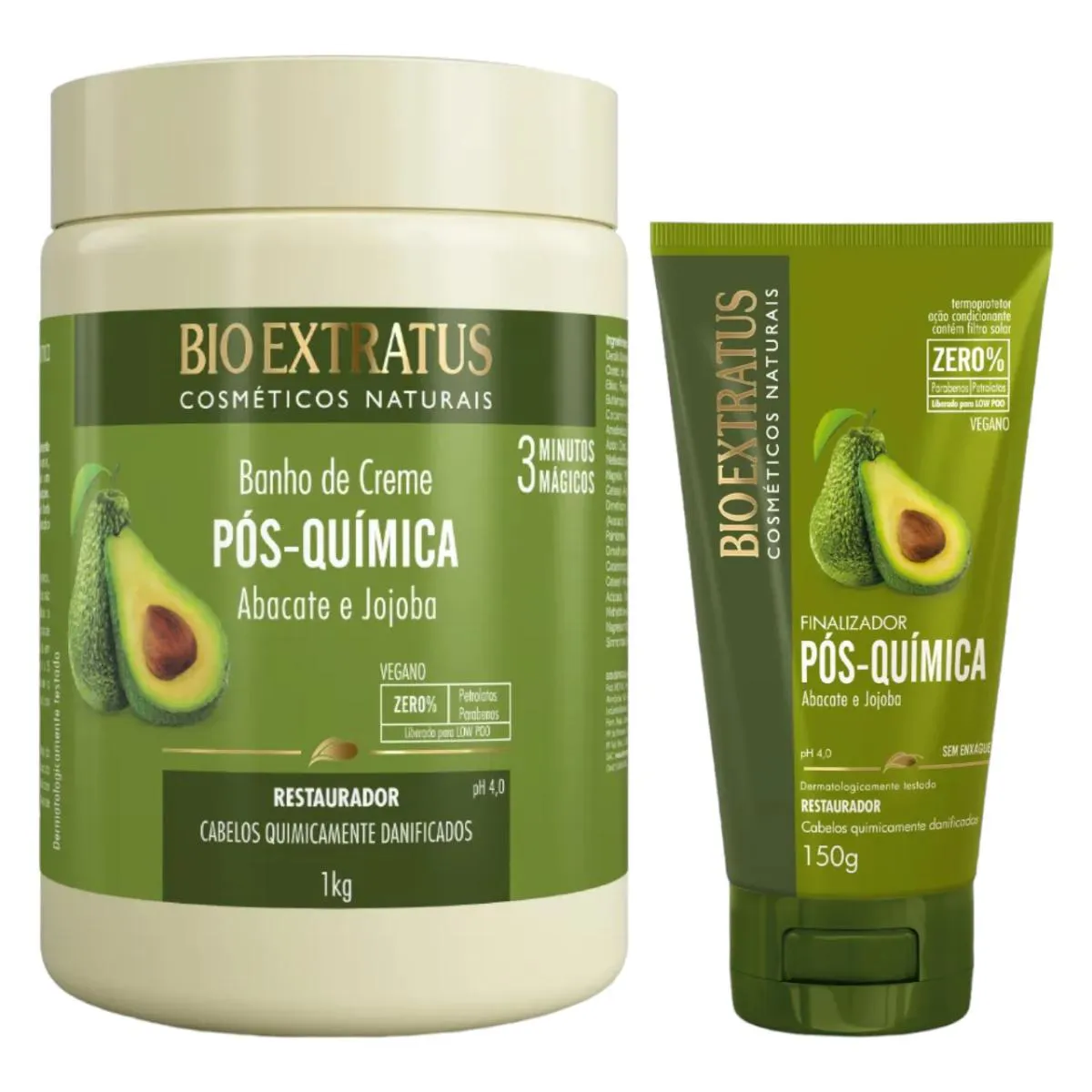 Kit Pós Química Finalização Capilar 1 Banho de Creme 1Kg 1 Finalizador 150Ml