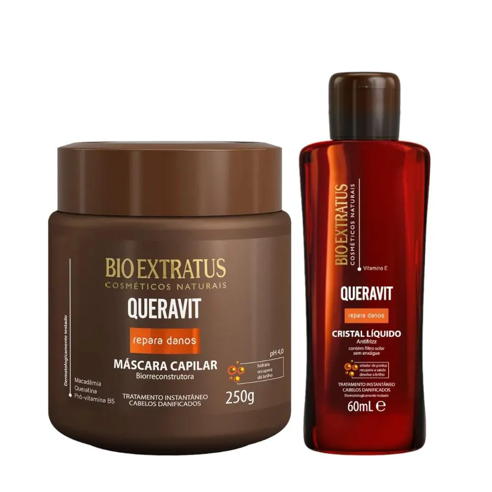 Kit Queravit Umectação Capilar 1 Máscara 250Ml 1 Cristal Líquido 60Ml
