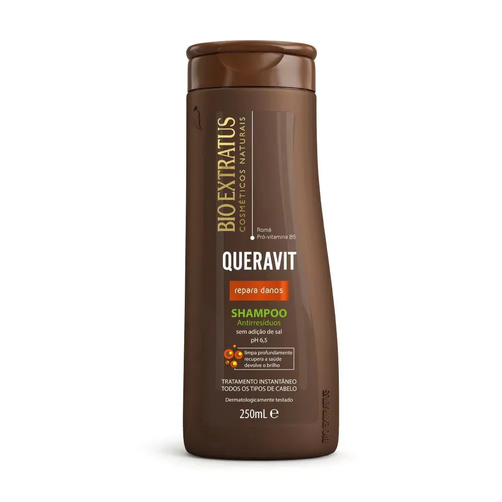 Shampoo Antirresíduos Limpeza Profunda Queravit 250 Ml Bio Extratus