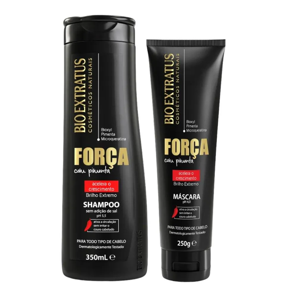 Kit Força com Pimenta 1 Shampoo 350Ml 1 Máscara 250Ml