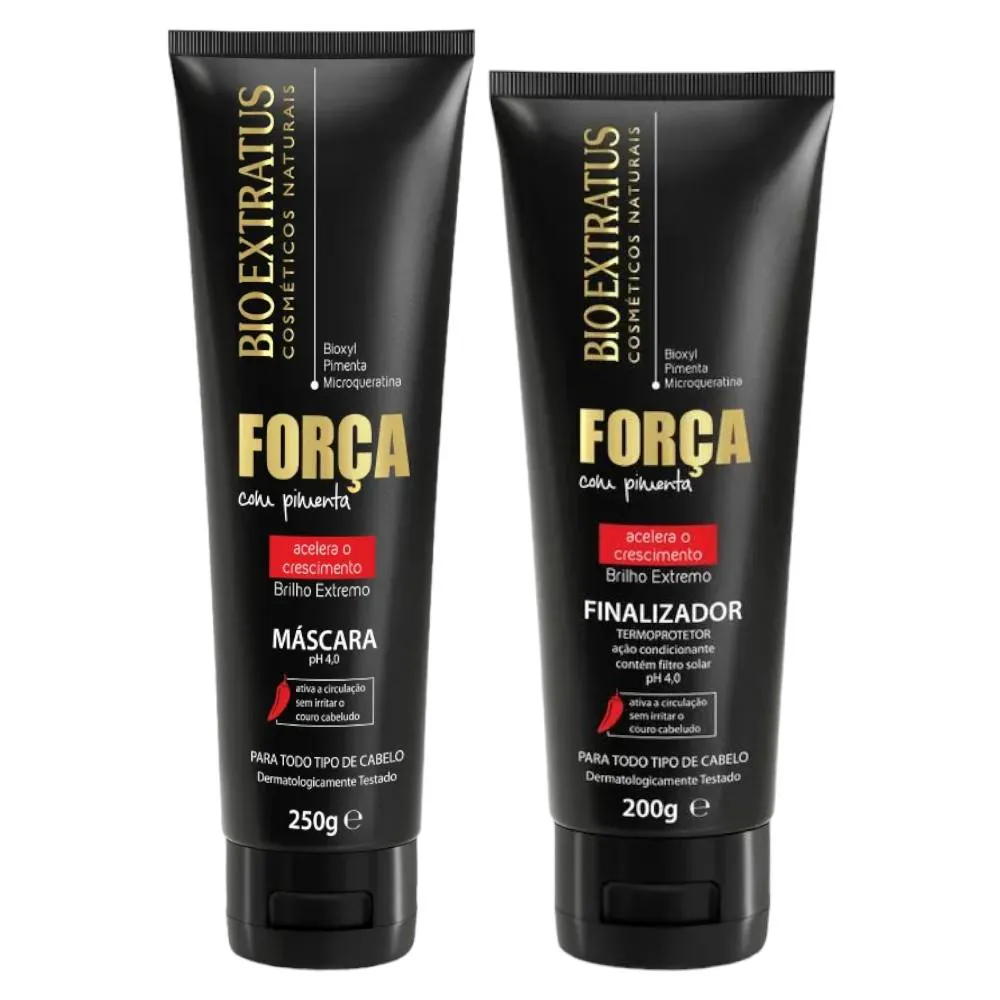 Kit Força com Pimenta 1 Máscara 250Ml 1 Finalizador 200Ml