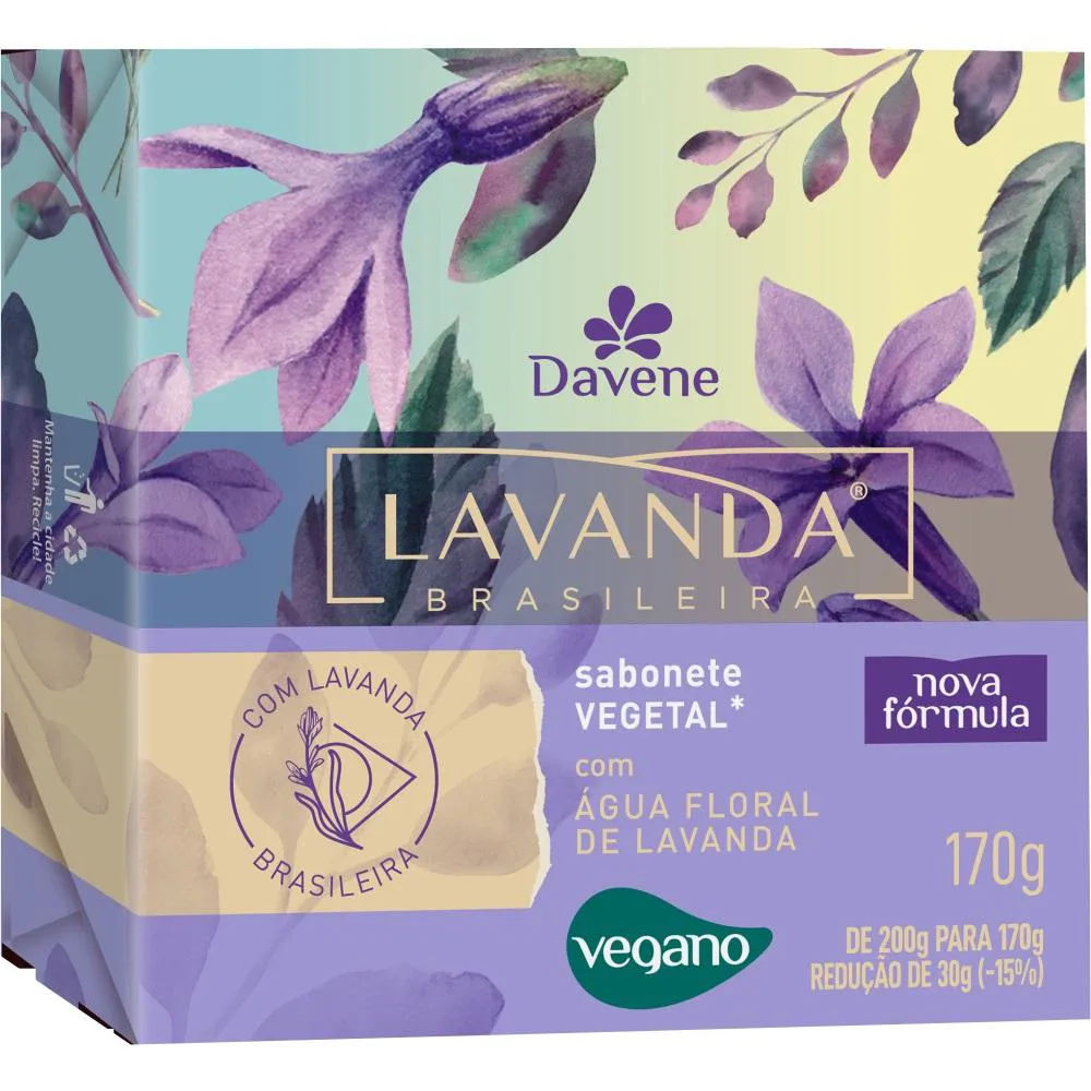 Sabonete Vegetal Lavanda Brasileira 170g Davene