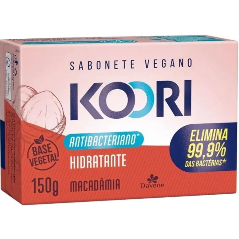 Sabonete Vegetal Koori Antibac Hidratante Barra 150g Davene